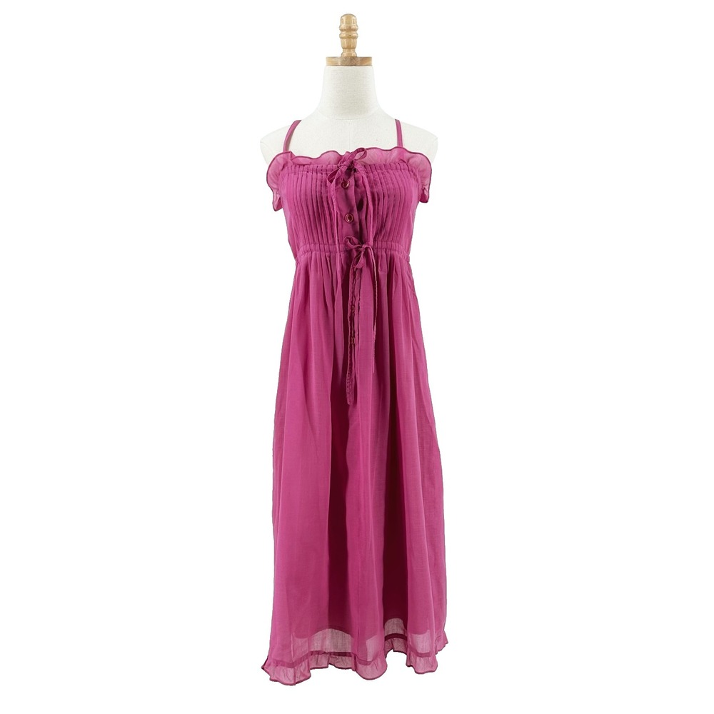 VTG 70s Albert Nipon Midi Dress Peasant Bohemian Cottagecore Feminine Romantic 6